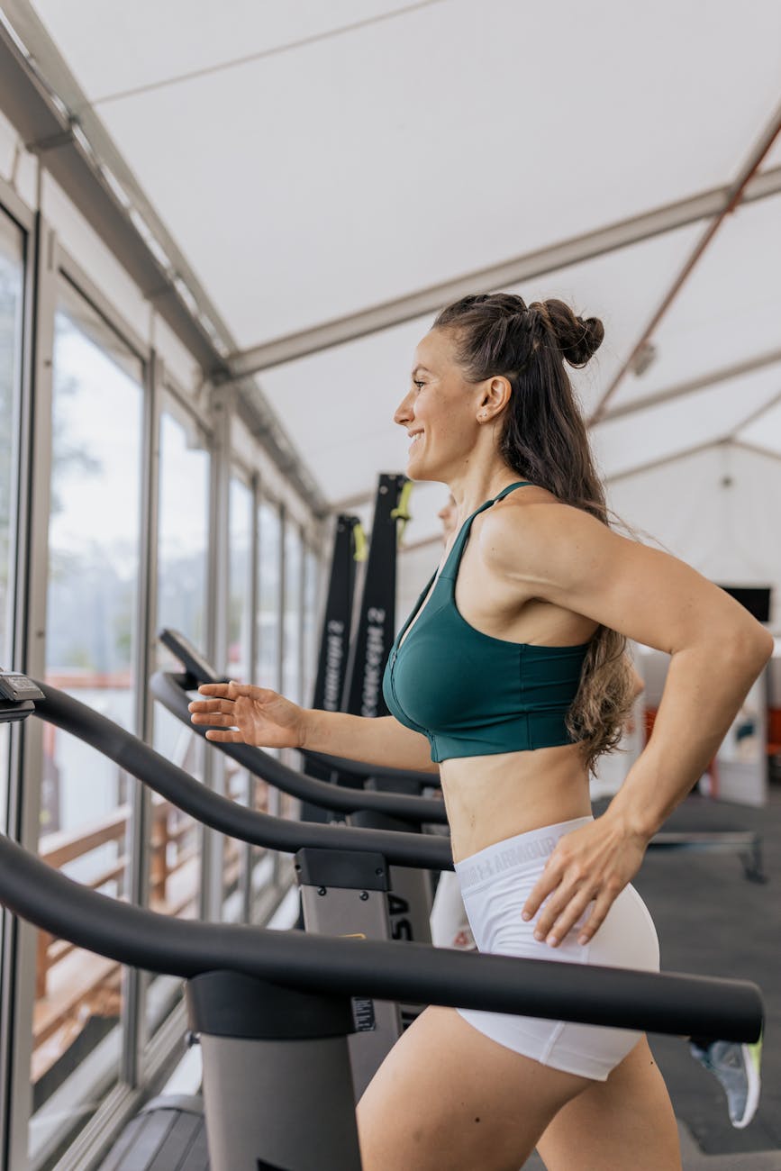 woman on a treadmill